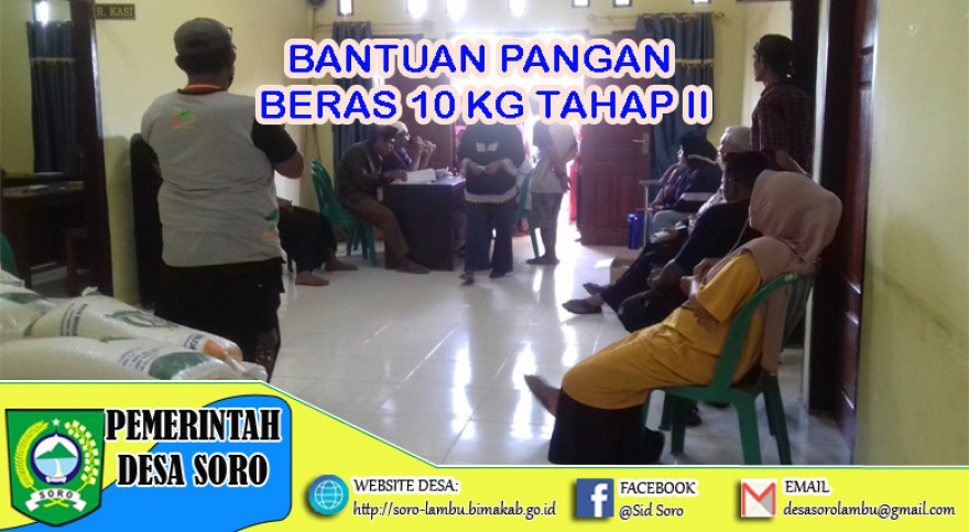 BANTUAN PANGAN BERAS 10 KG TAHAP II